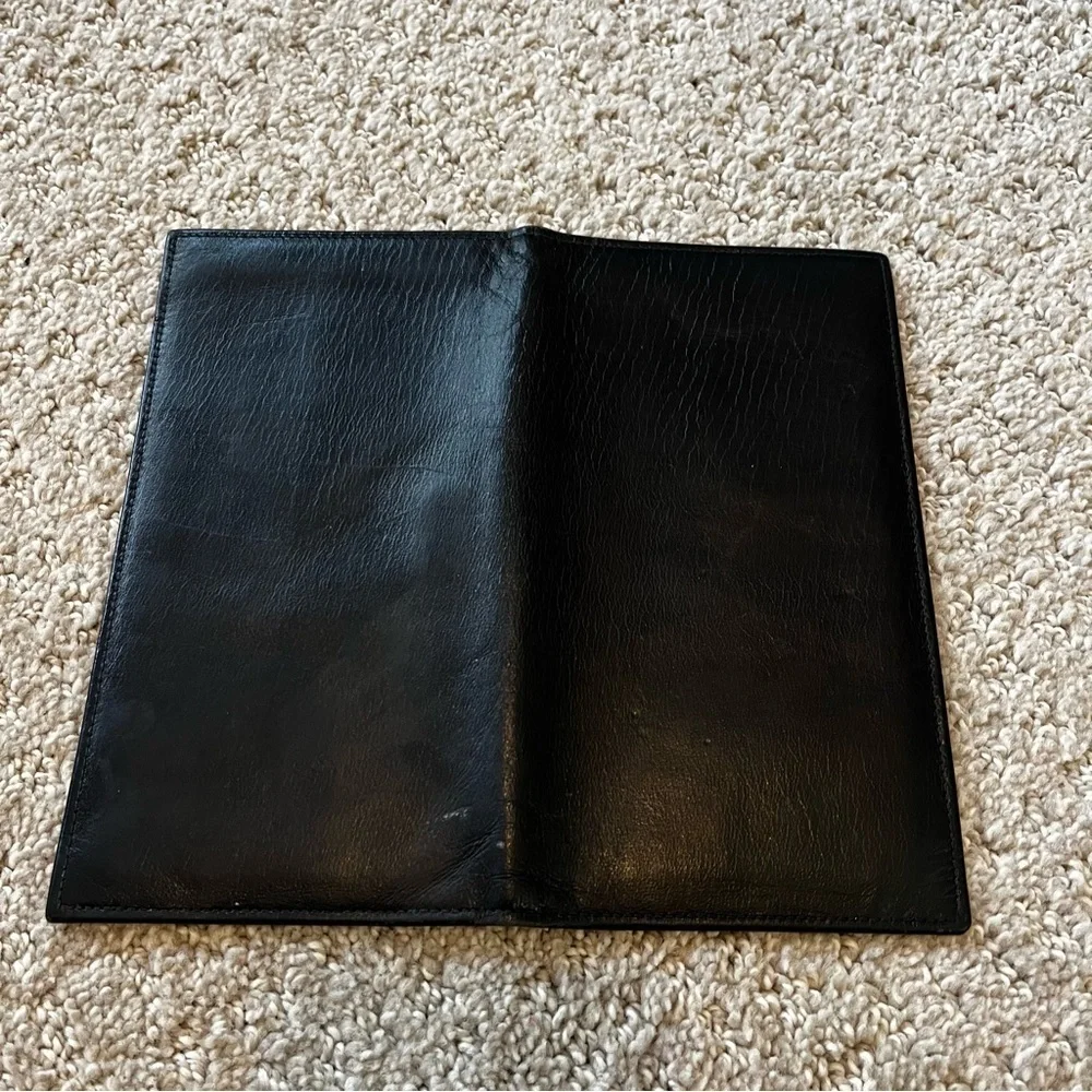 Prince Gardner Bifold Wallet Card Holder Black Full Grain Cowhide Paper Vintage